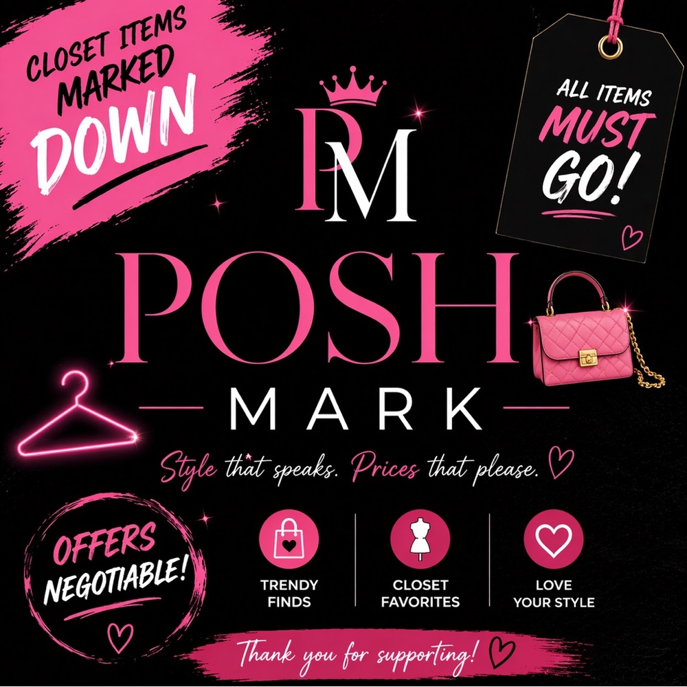Poshmark Promotional Graphic - Pink & Black Branding